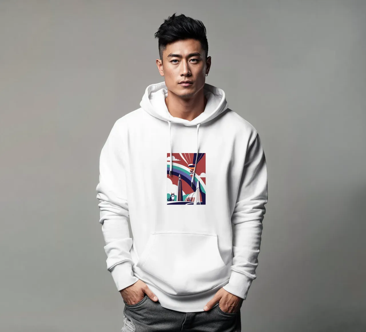 Mongolfiera felpa con cappuccio da STORE PRESENCE