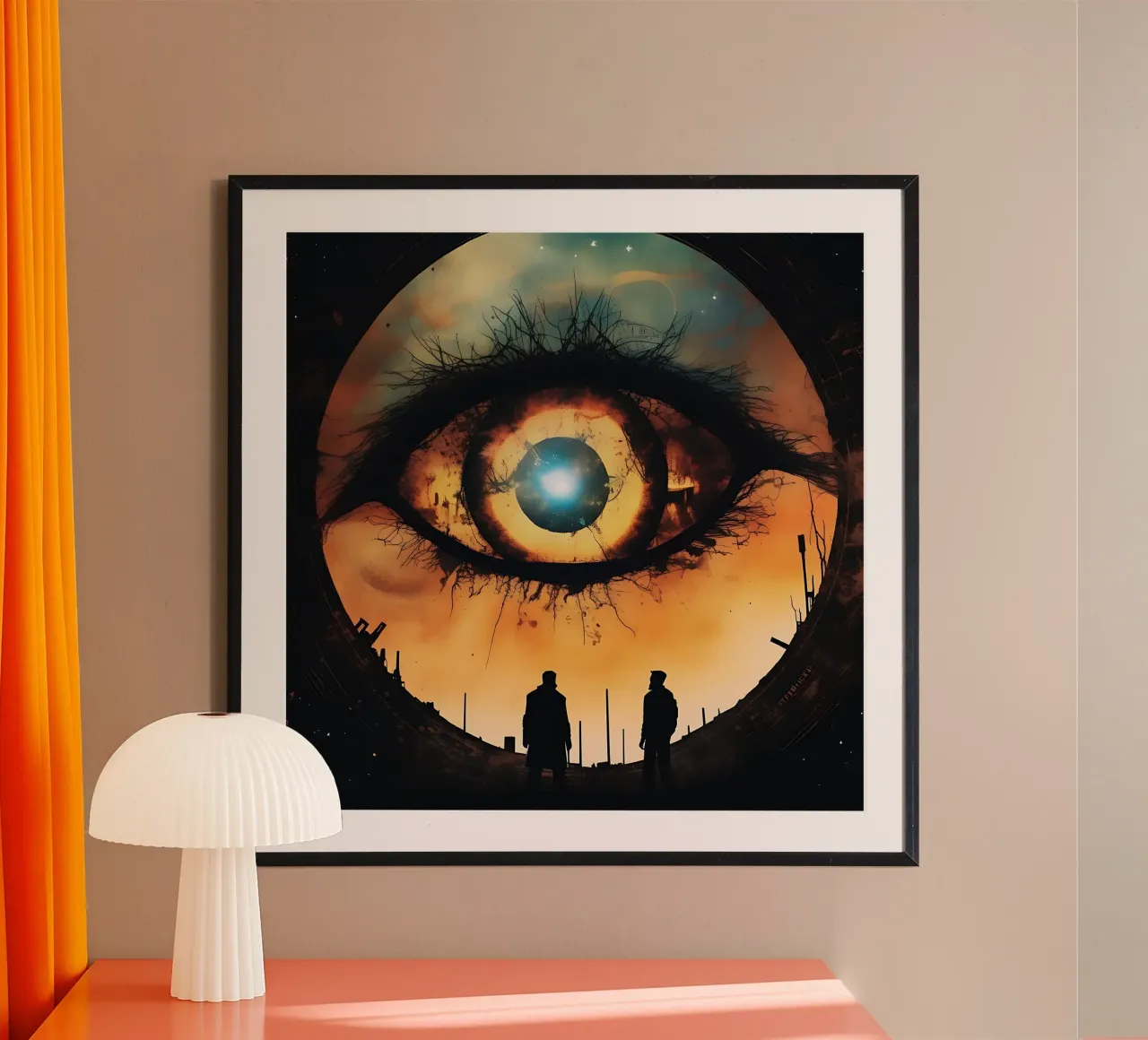 Occhio_3 poster con telaio in legno da AI-Portraits by LK