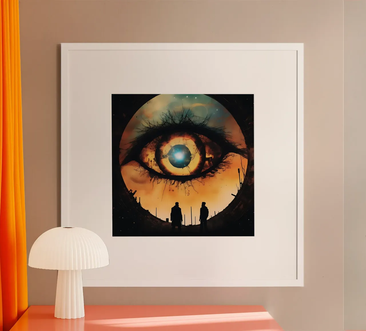 Occhio_3 poster con telaio in legno da AI-Portraits by LK
