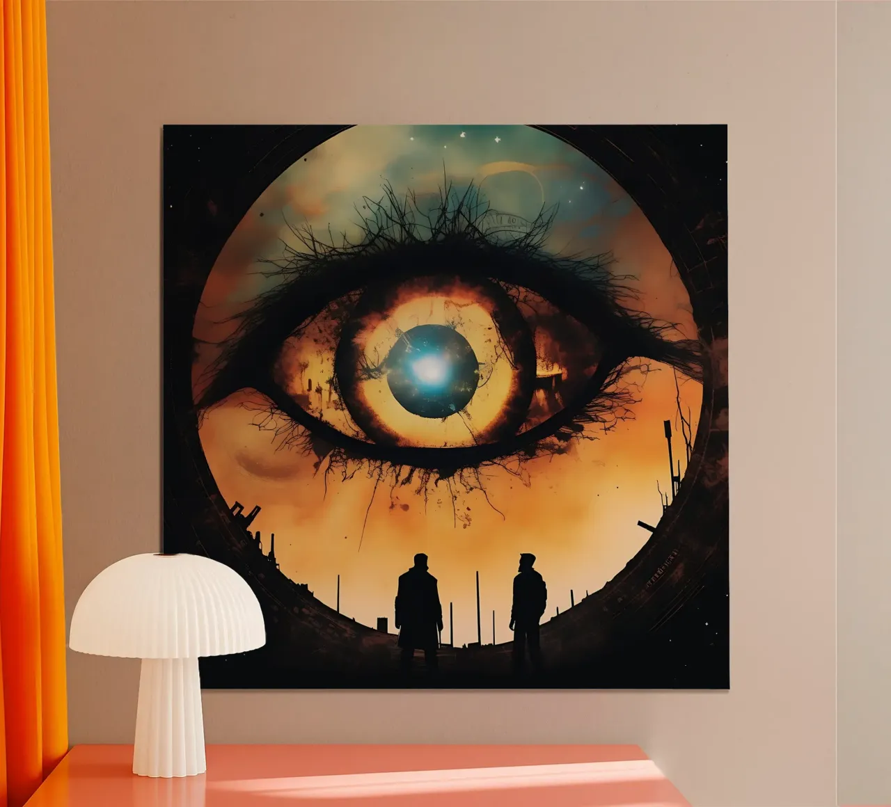 Occhio_3 poster con telaio in legno da AI-Portraits by LK