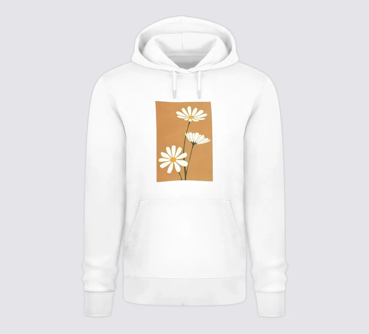 Fiori bianchi felpa con cappuccio da Larry
