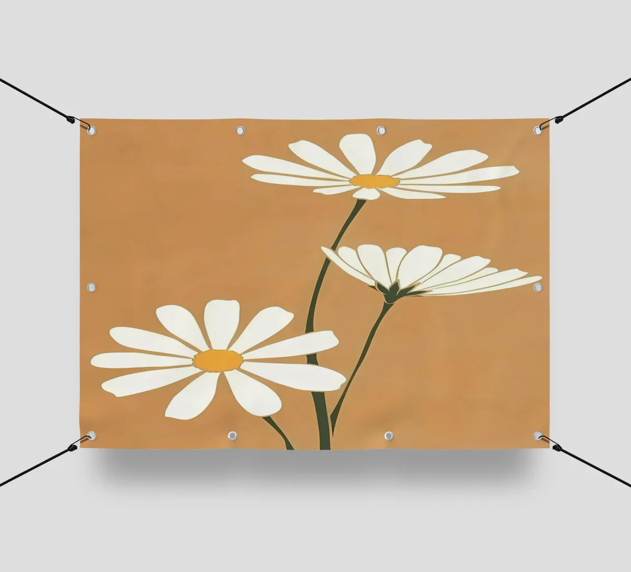 Fiori bianchi telo in pvc da Larry