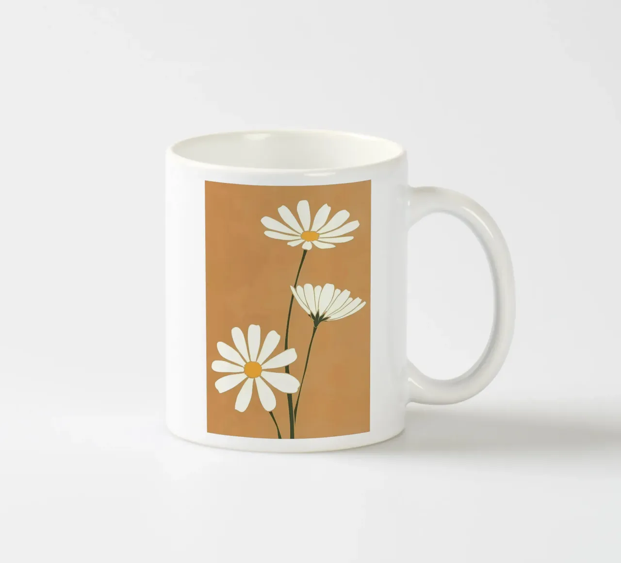 Fiori bianchi tazza in ceramica da Larry