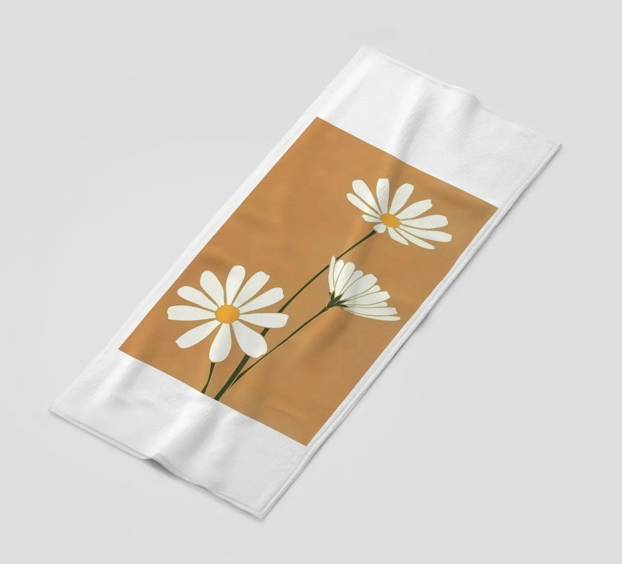 Fiori bianchi telo mare da Larry