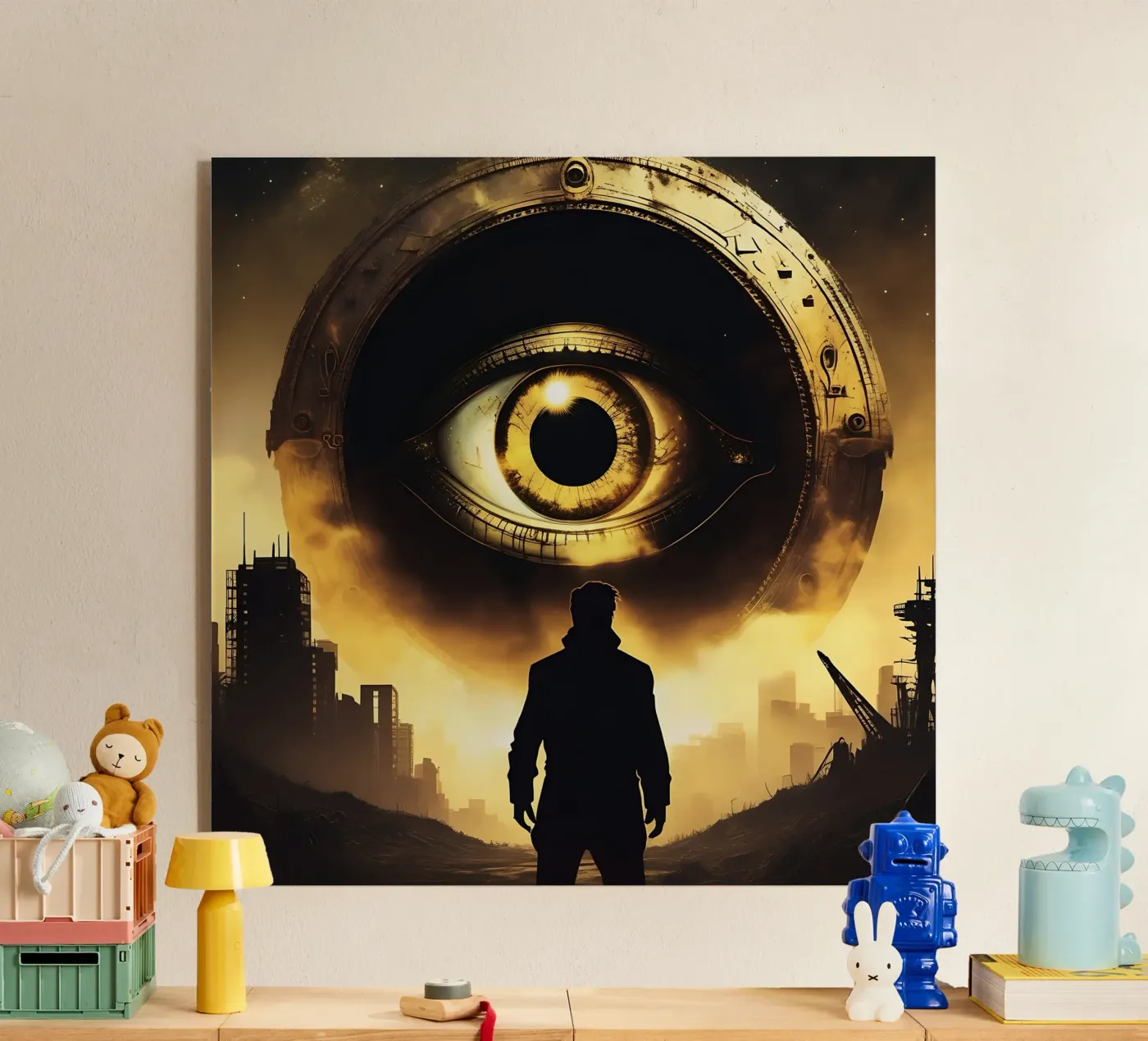 Oog_4 acryl van AI-Portraits by LK