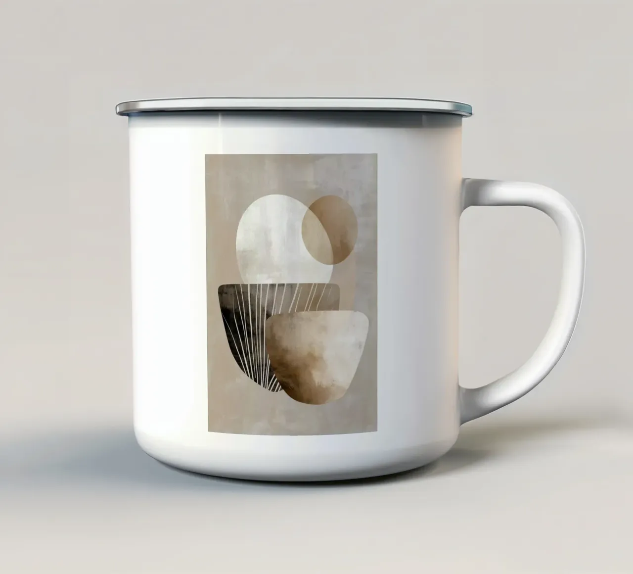 Marrone astratto tazza in smalto da Pictura