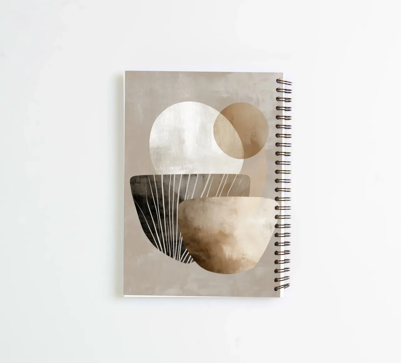 Abstract brown spiral notebook by Pictura