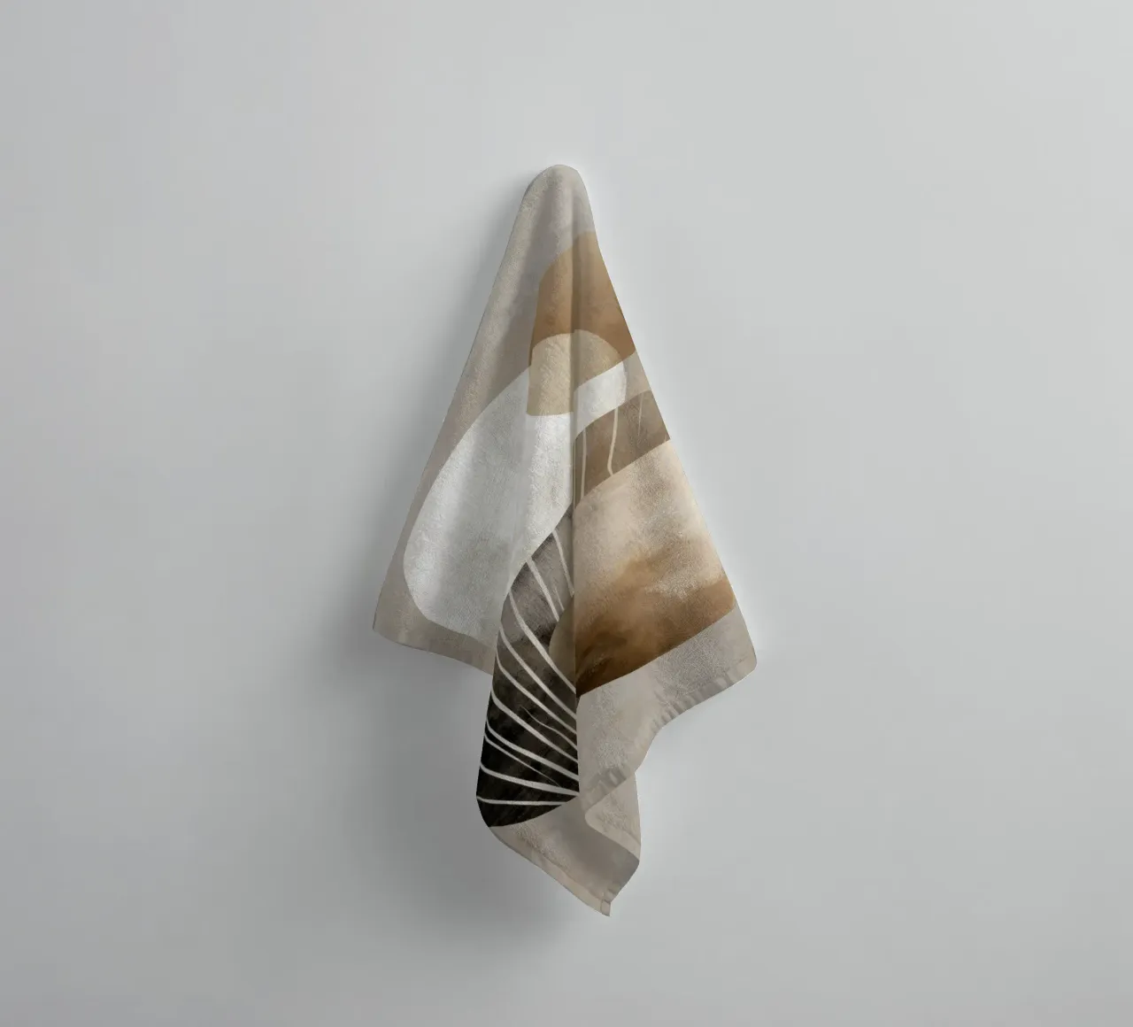 Abstract bruin badhanddoek van Pictura