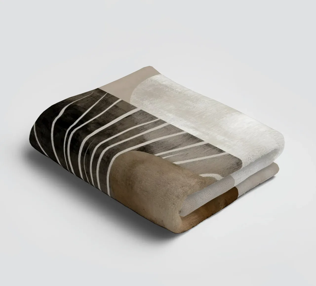 Abstract bruin badhanddoek van Pictura
