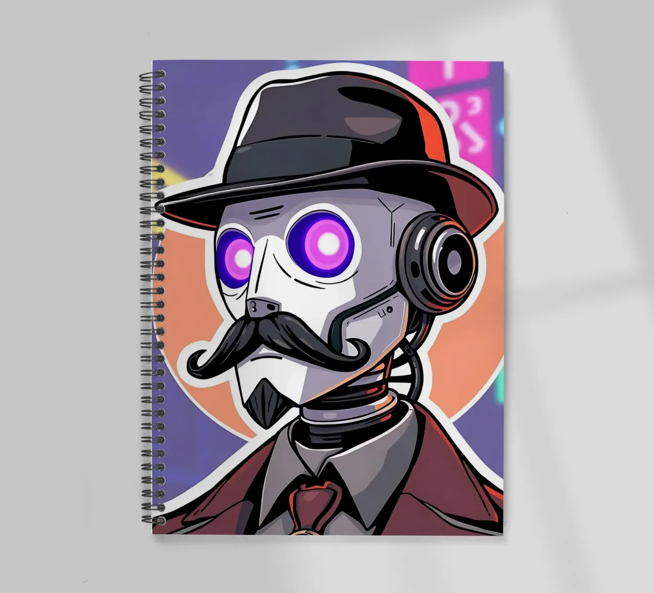 Roboter_1 spiral notebook by AI-Portraits by LK