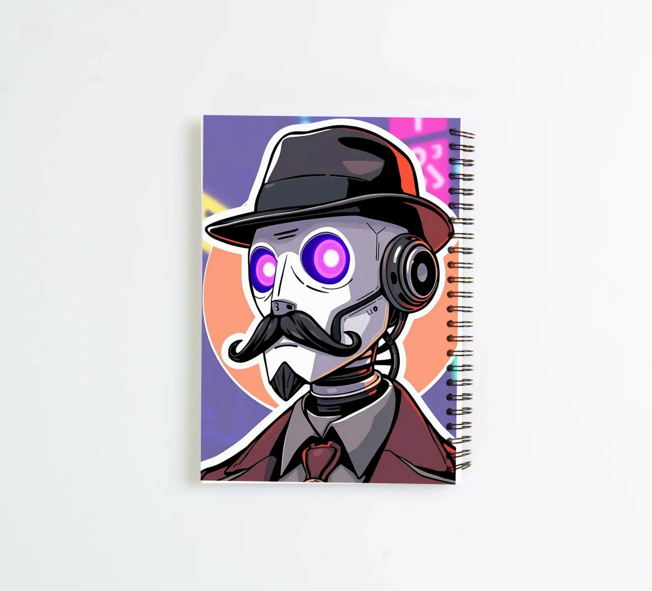 Roboter_1 spiral notebook by AI-Portraits by LK