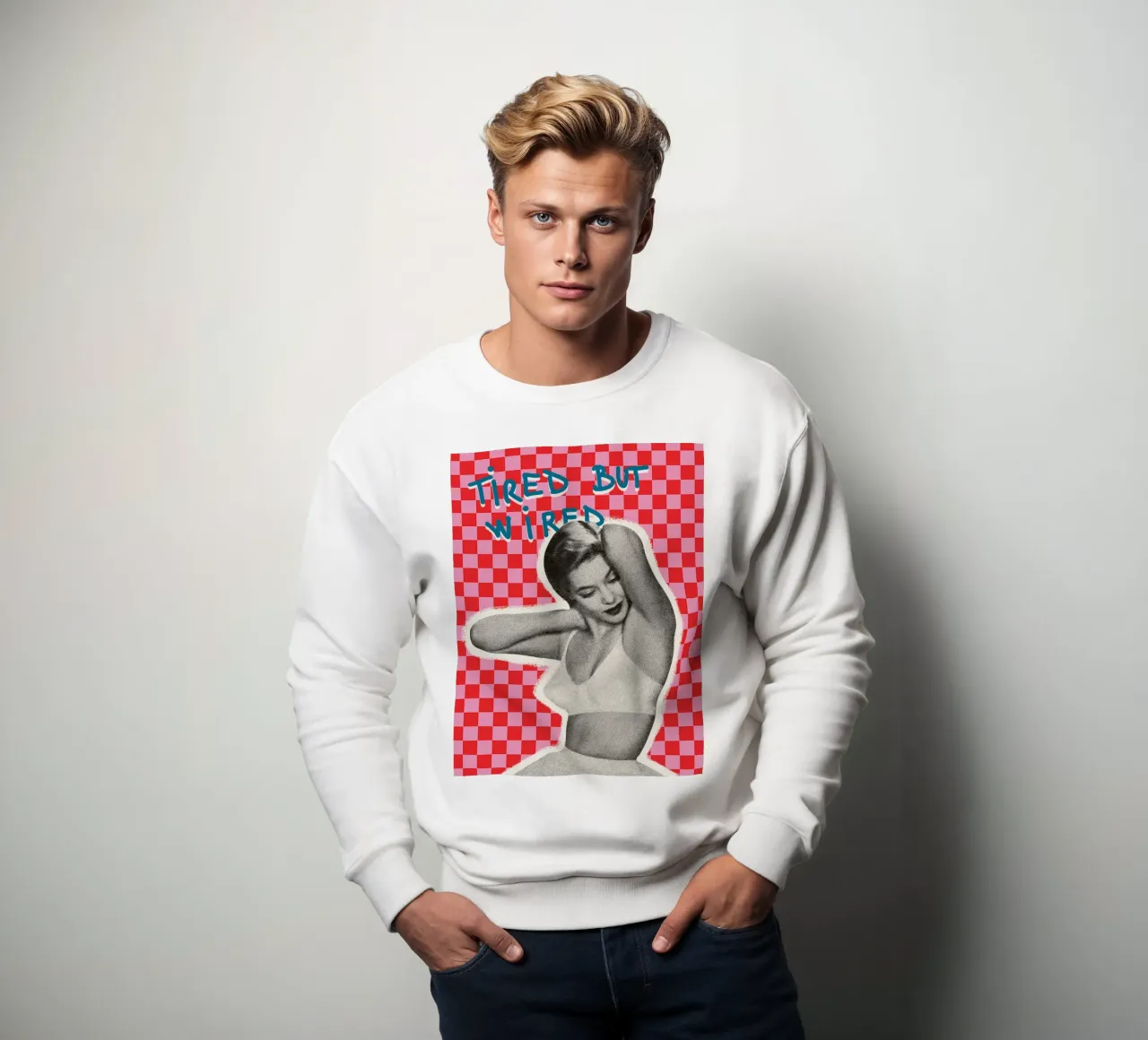 Tired but Wired felpa da MsGonzalez