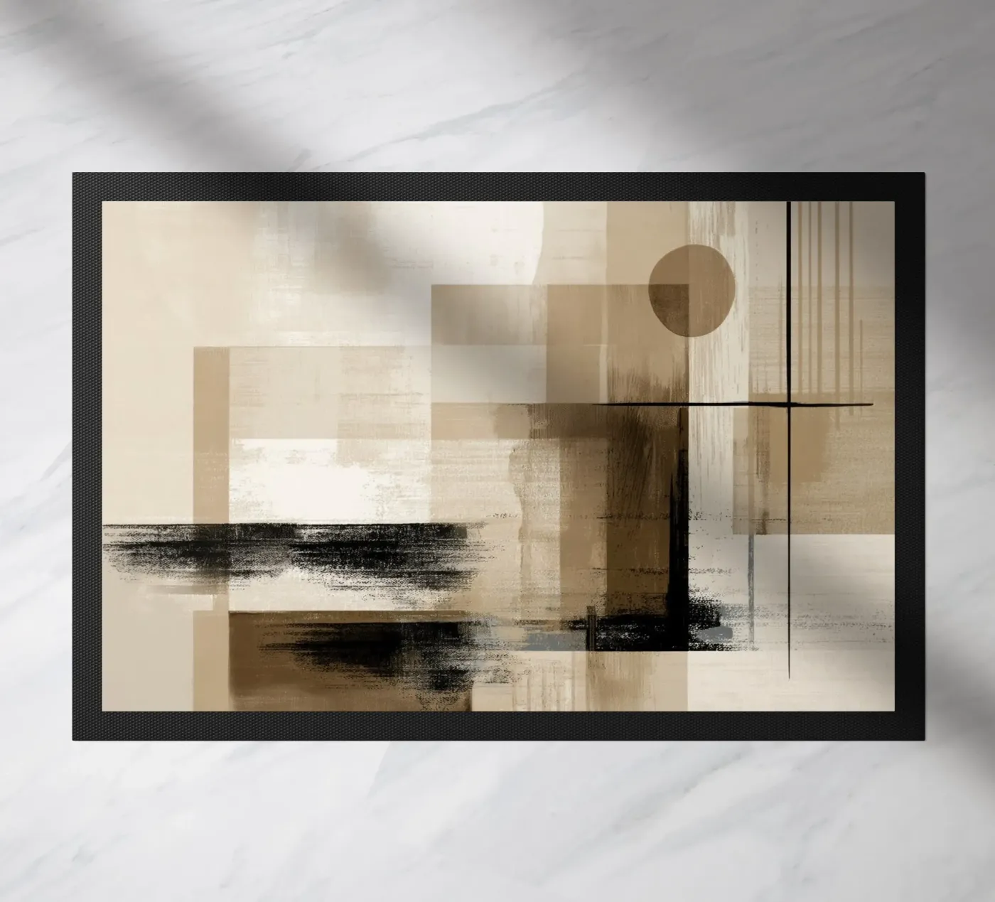 Abstract brown doormat by Pictura