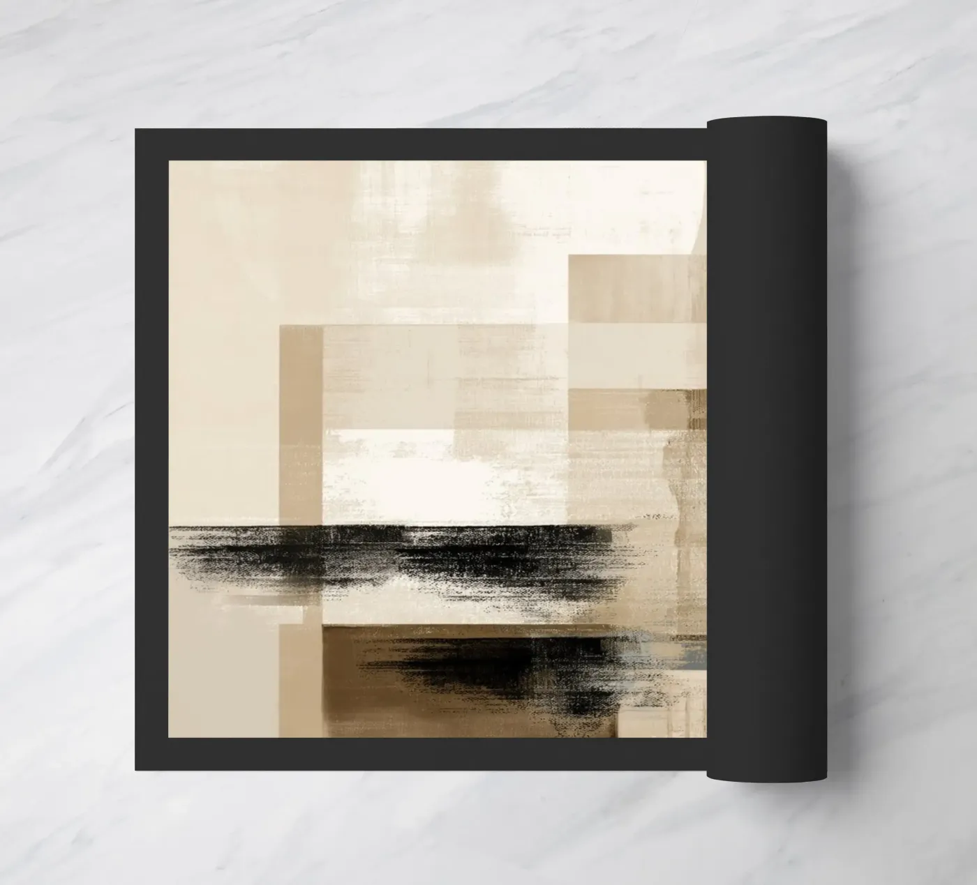 Abstract brown doormat by Pictura