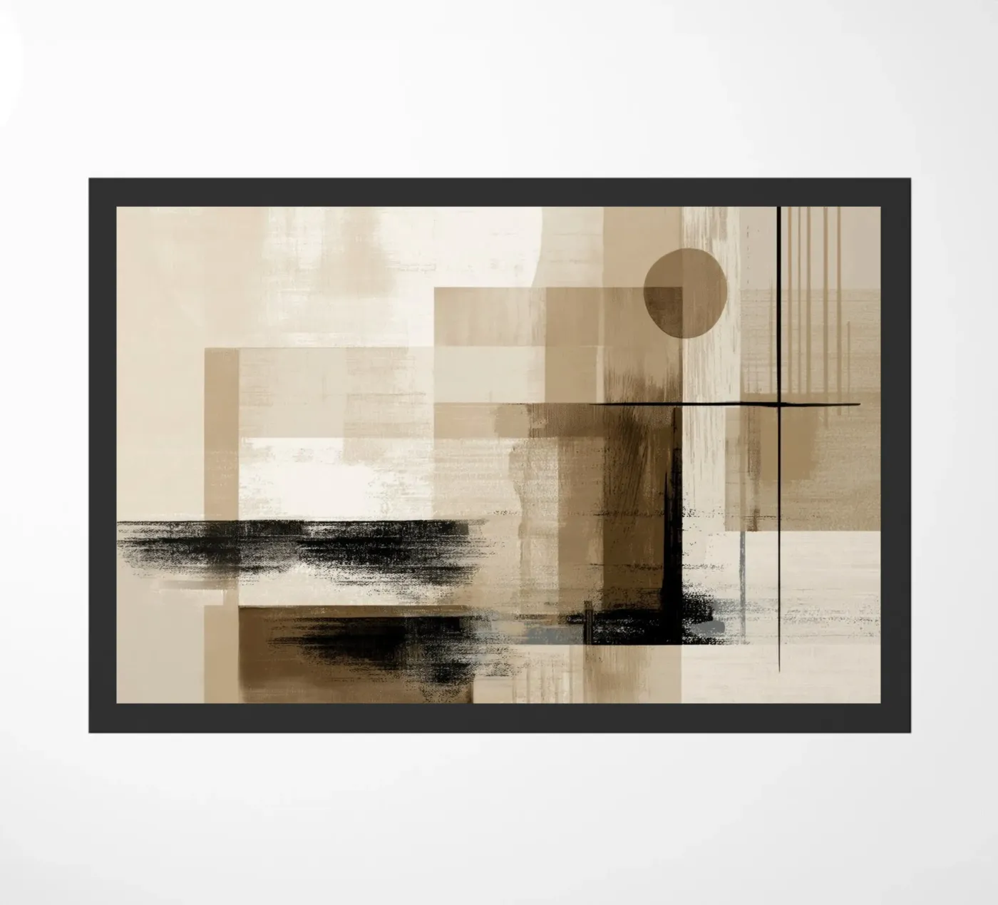 Abstract brown doormat by Pictura