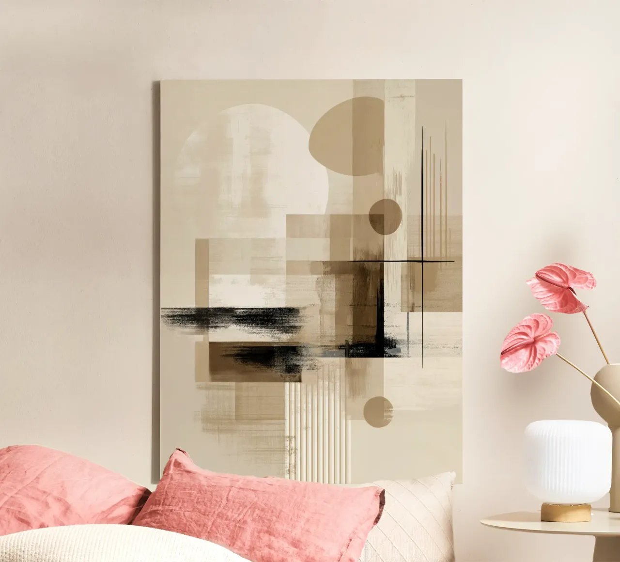 Abstract brown canvas by Pictura