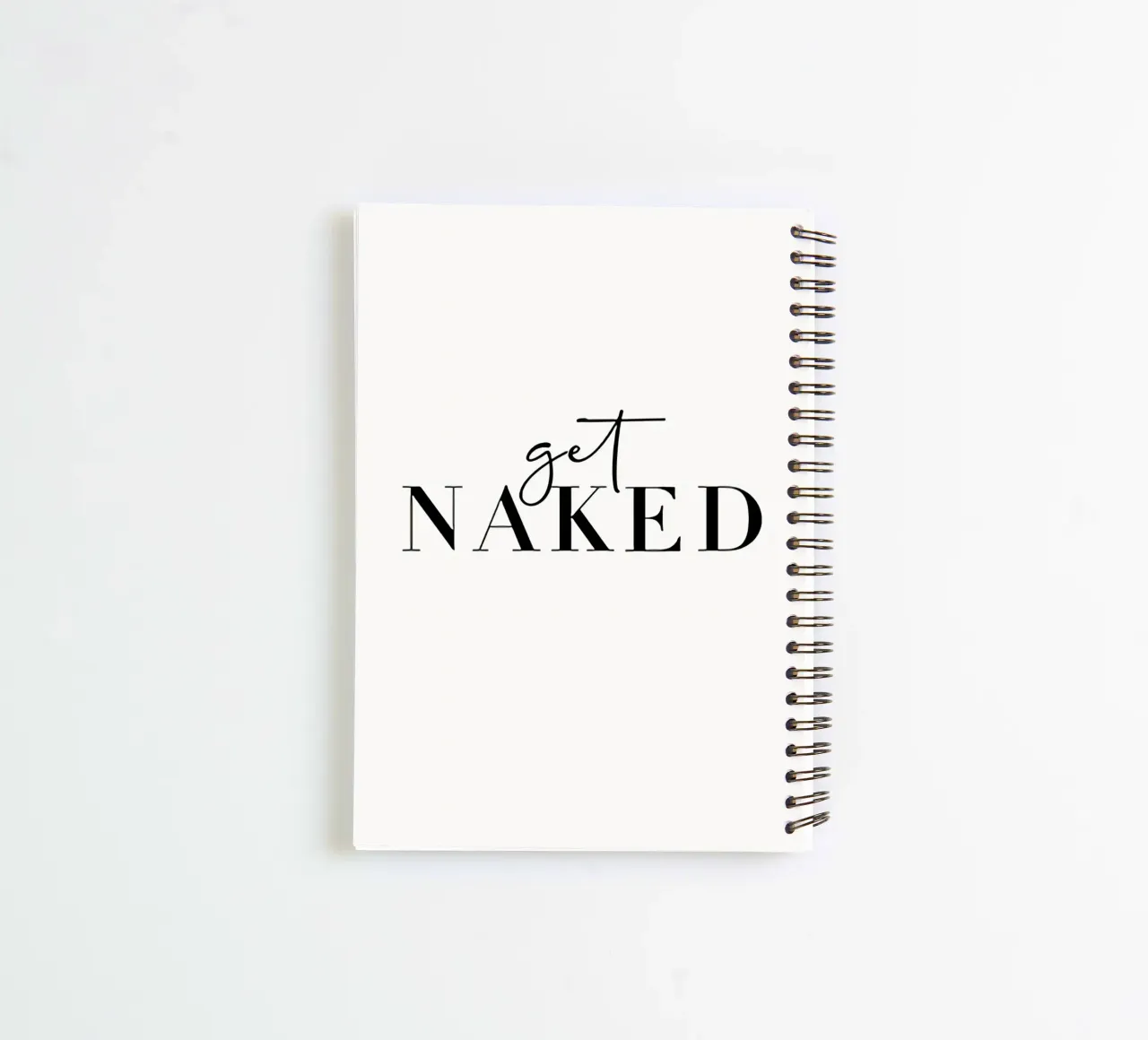 text typography words spiral notebook by Mary Bennett