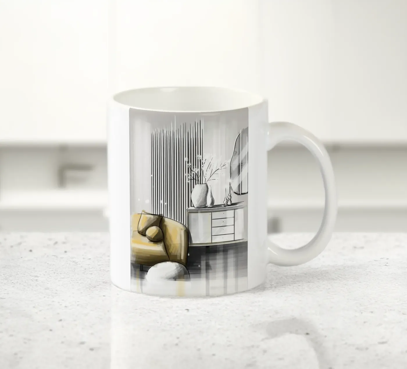 interior ceramic mug by by elle arts
