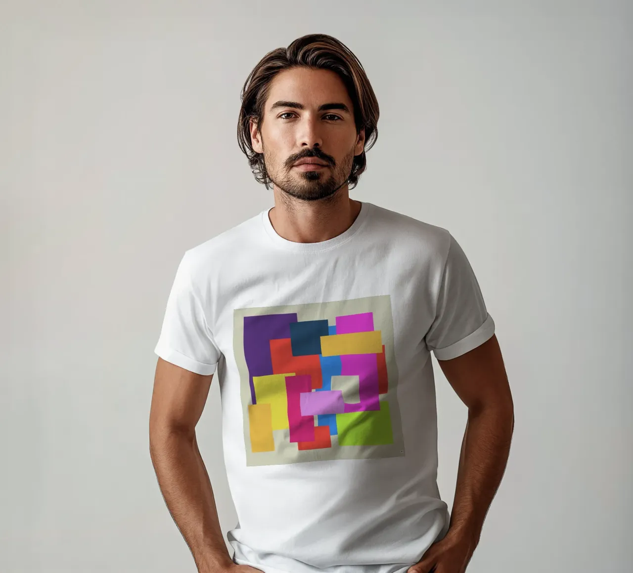 Bunte Quader t-shirt da Nica Colorie