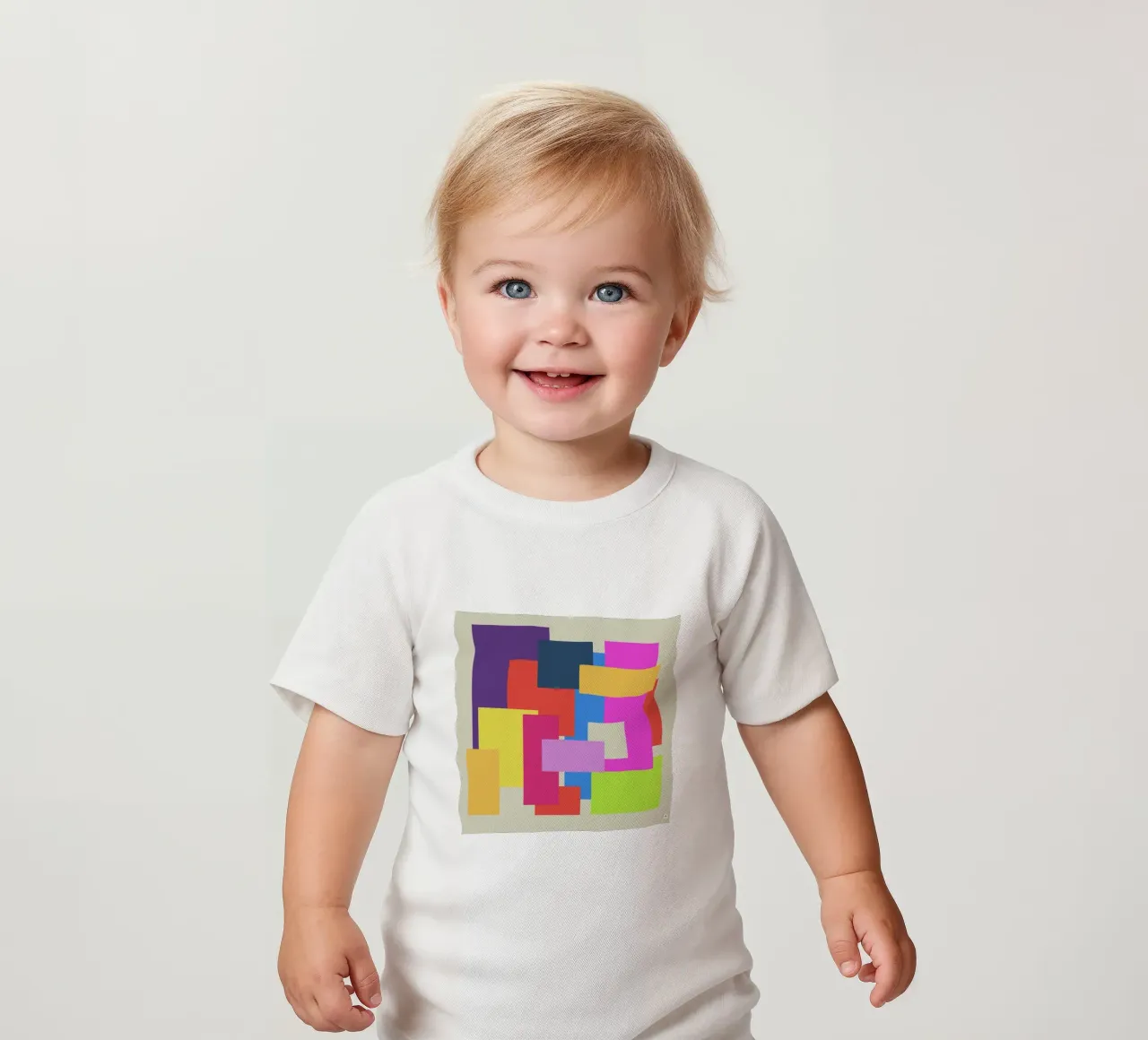 Bunte Quader maglietta neonato da Nica Colorie