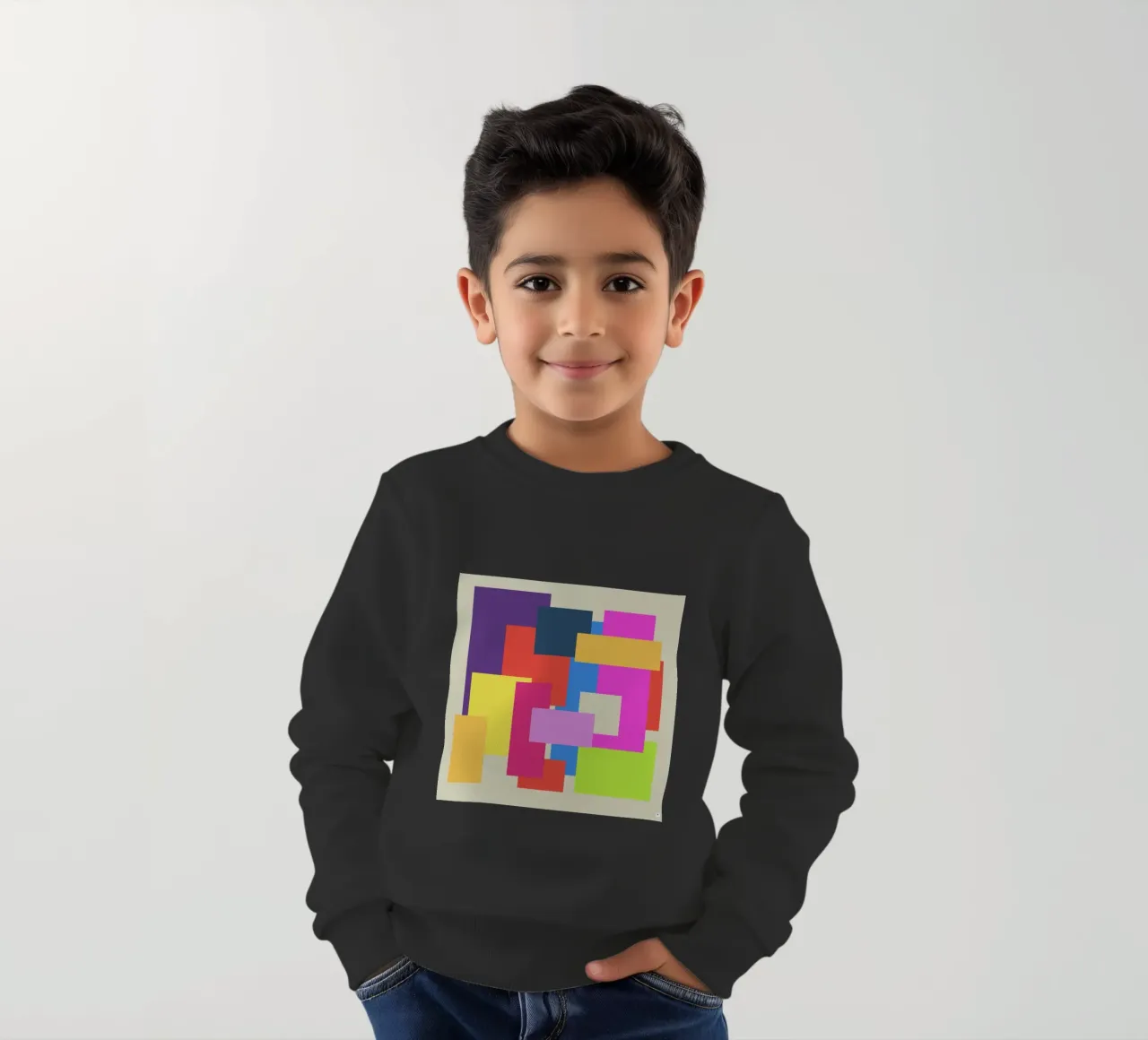 Bunte Quader felpa bambino da Nica Colorie