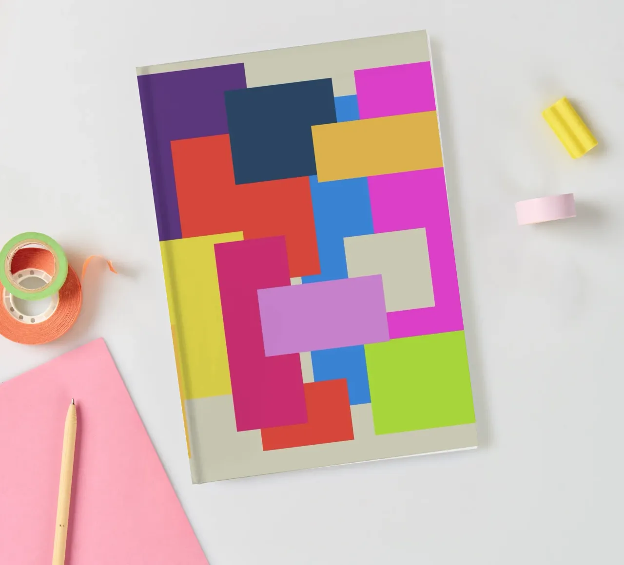 Colourful cuboids notebook by Nica Colorie