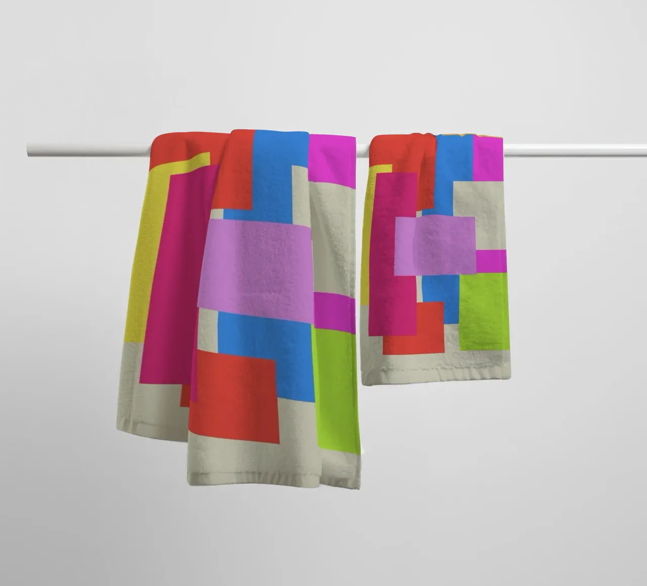 Bunte Quader asciugamano da bagno da Nica Colorie