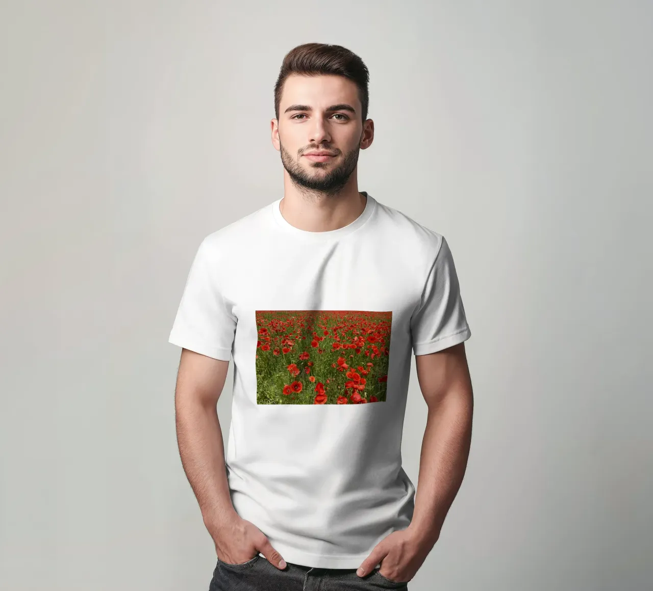 Il papavero in fiore a giugno t-shirt da Art Studio by Iris