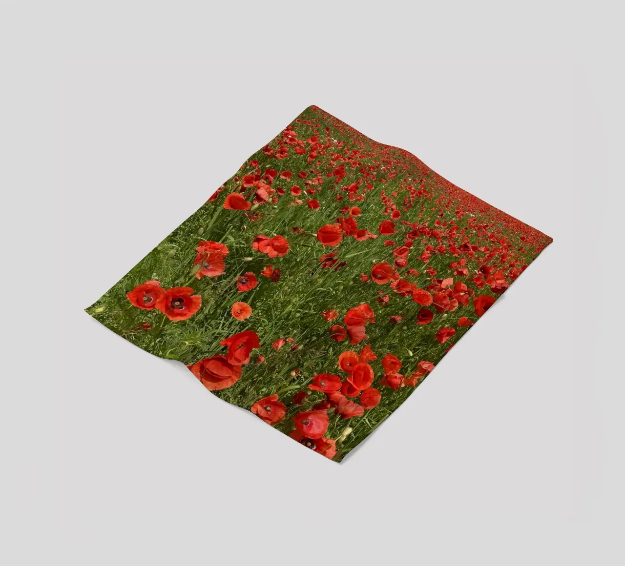 Il papavero in fiore a giugno coperta in pile da Art Studio by Iris