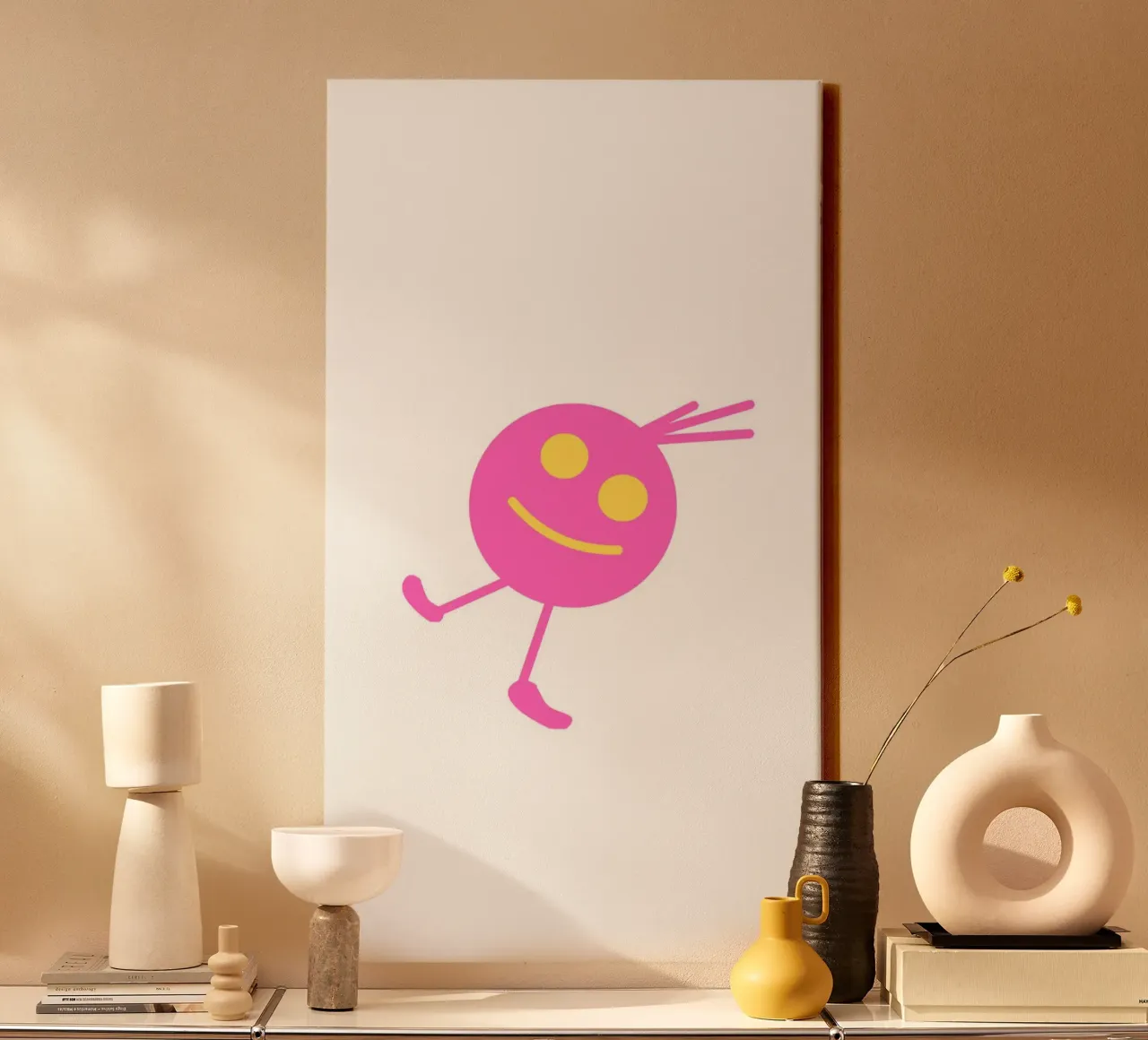 Pink mini tela con Cornice a cassetta da Sunshine Design