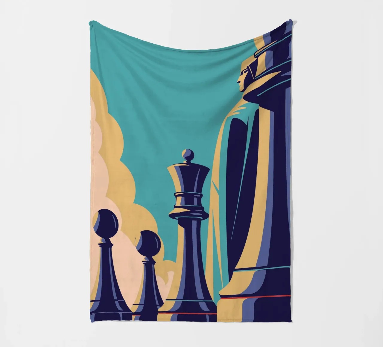 Playing Chess fleece blanket by STORE PRESENCE