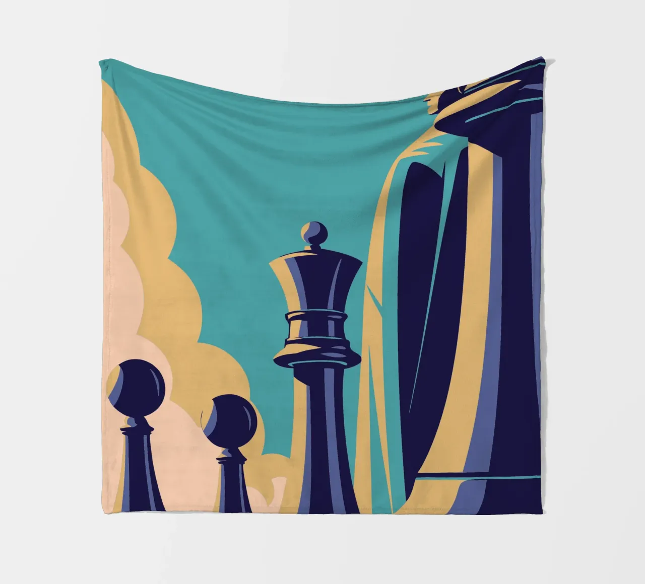 Playing Chess fleece blanket by STORE PRESENCE