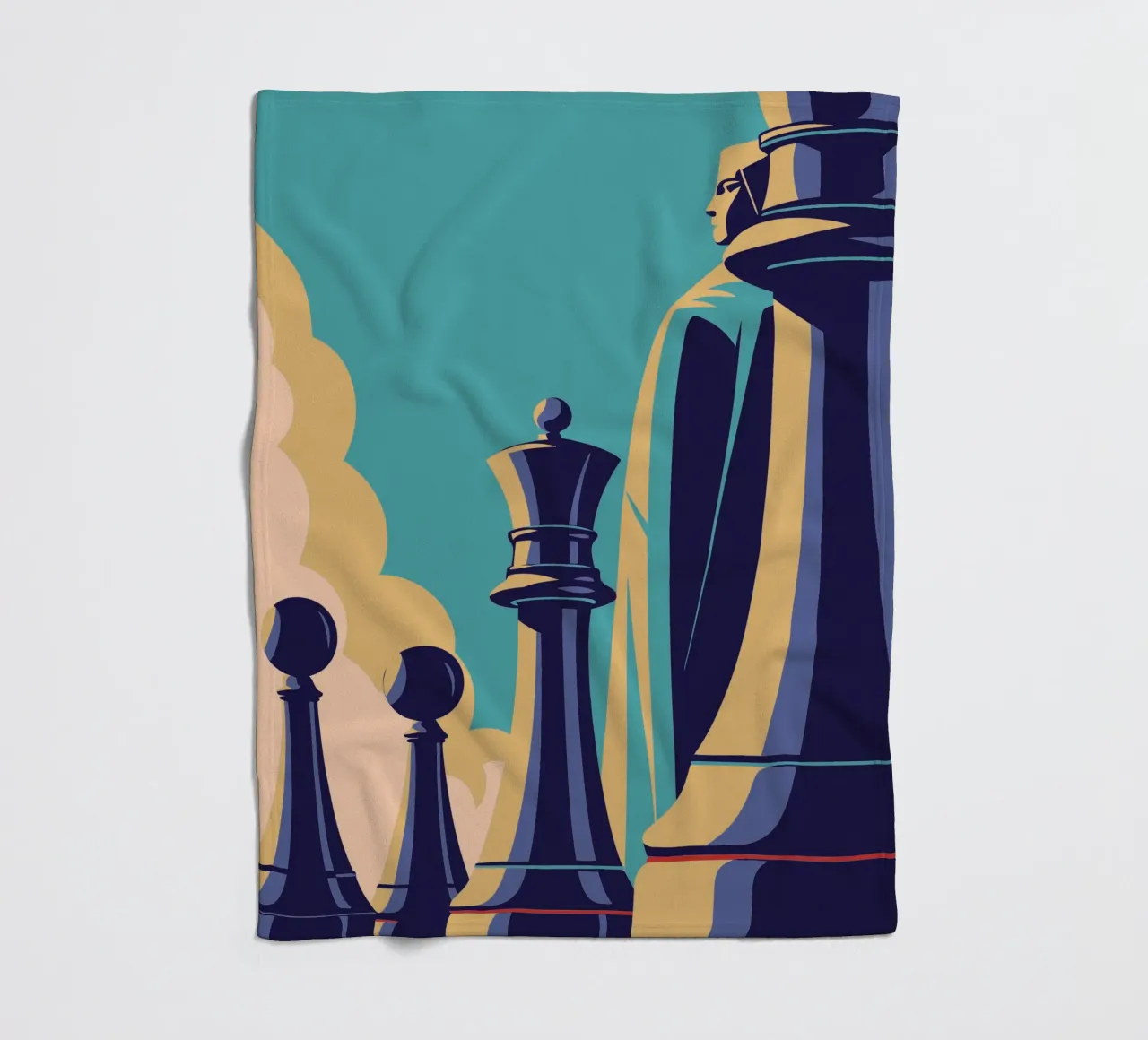 Playing Chess fleece blanket by STORE PRESENCE