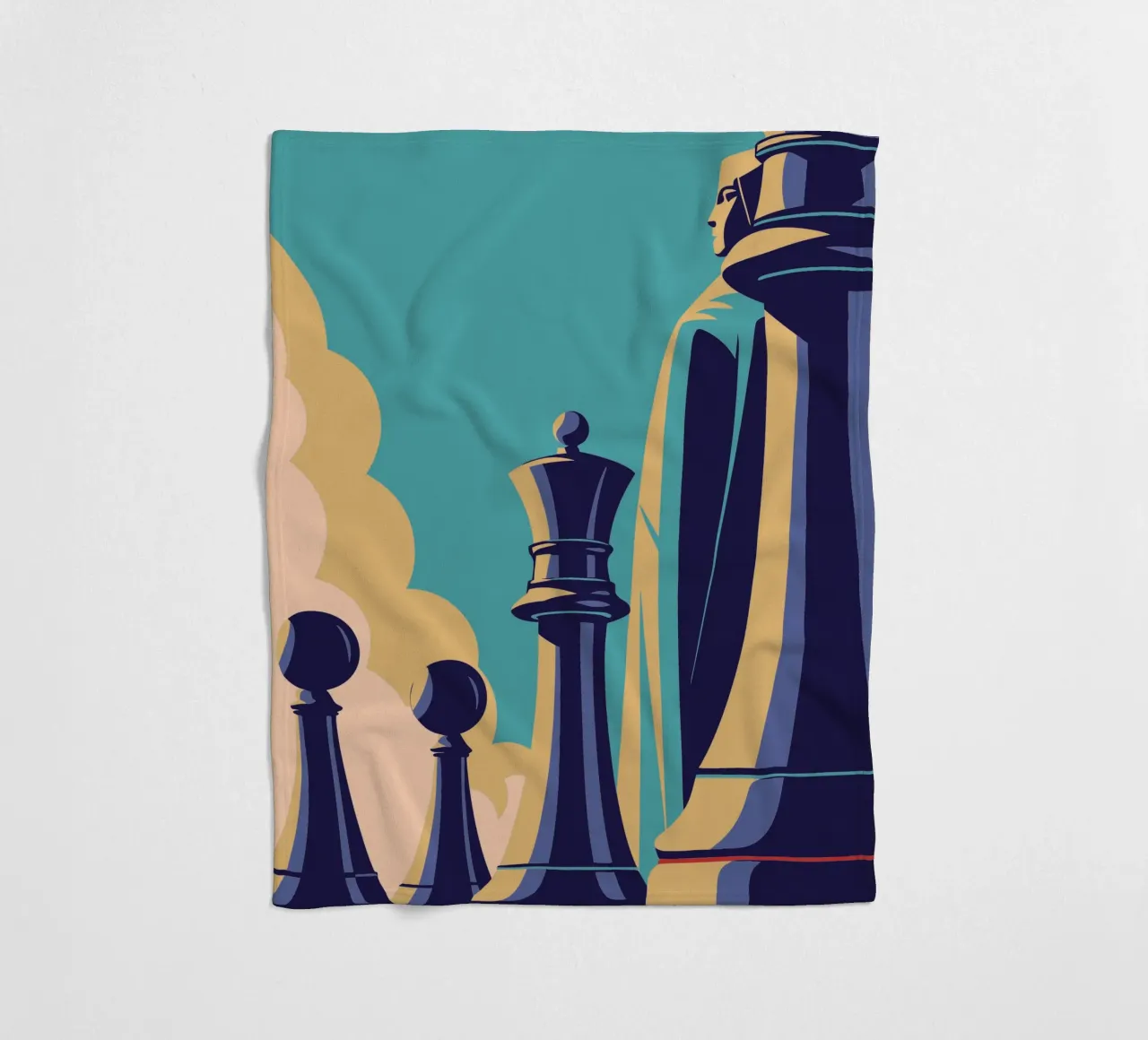 Playing Chess fleece blanket by STORE PRESENCE