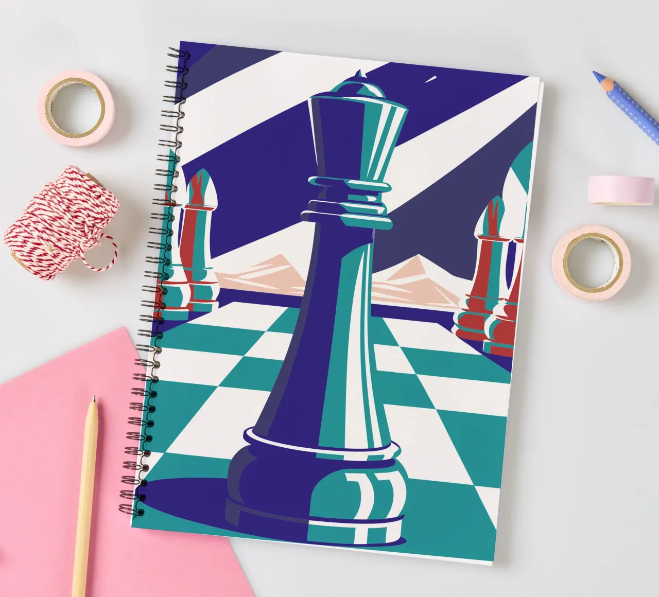 Playing Chess spiral notebook by STORE PRESENCE