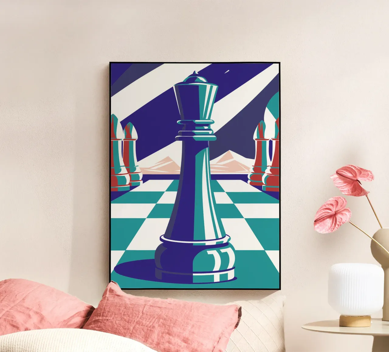 Playing Chess acrylic glass by STORE PRESENCE