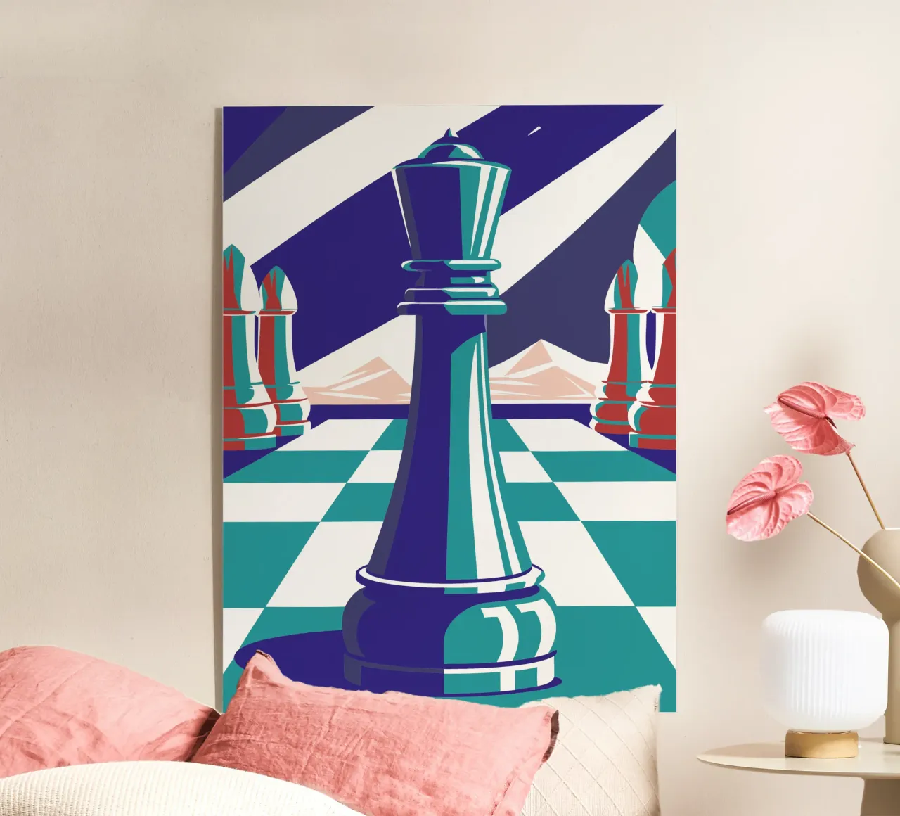 Playing Chess acrylic glass by STORE PRESENCE