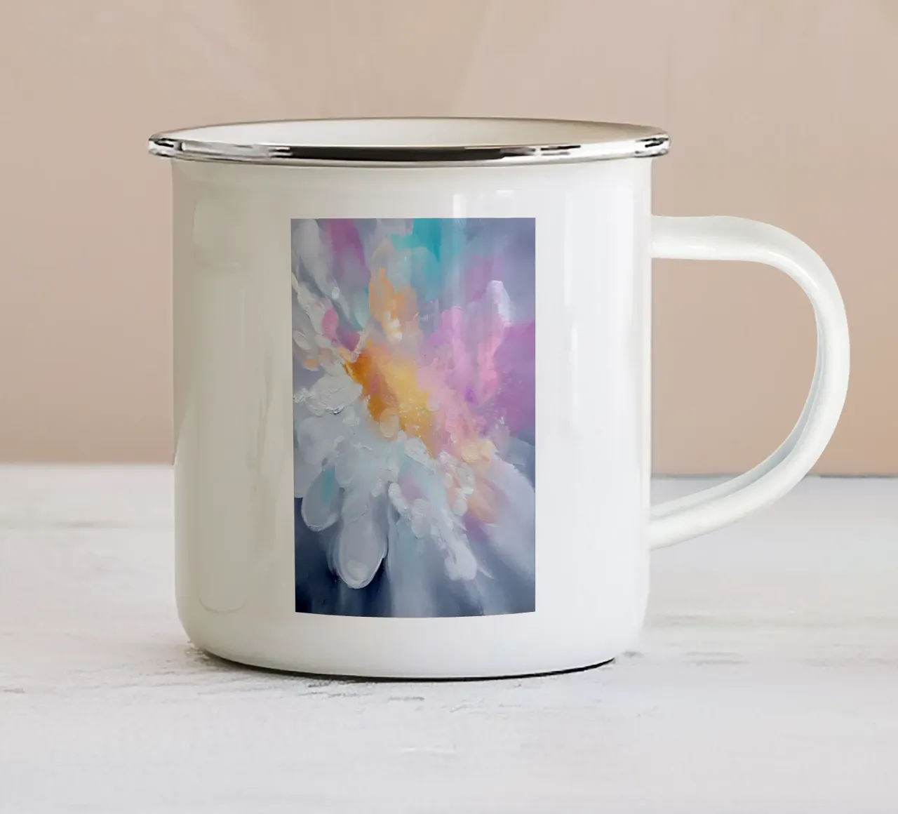 Daisy abstract emaille mok van Pictura