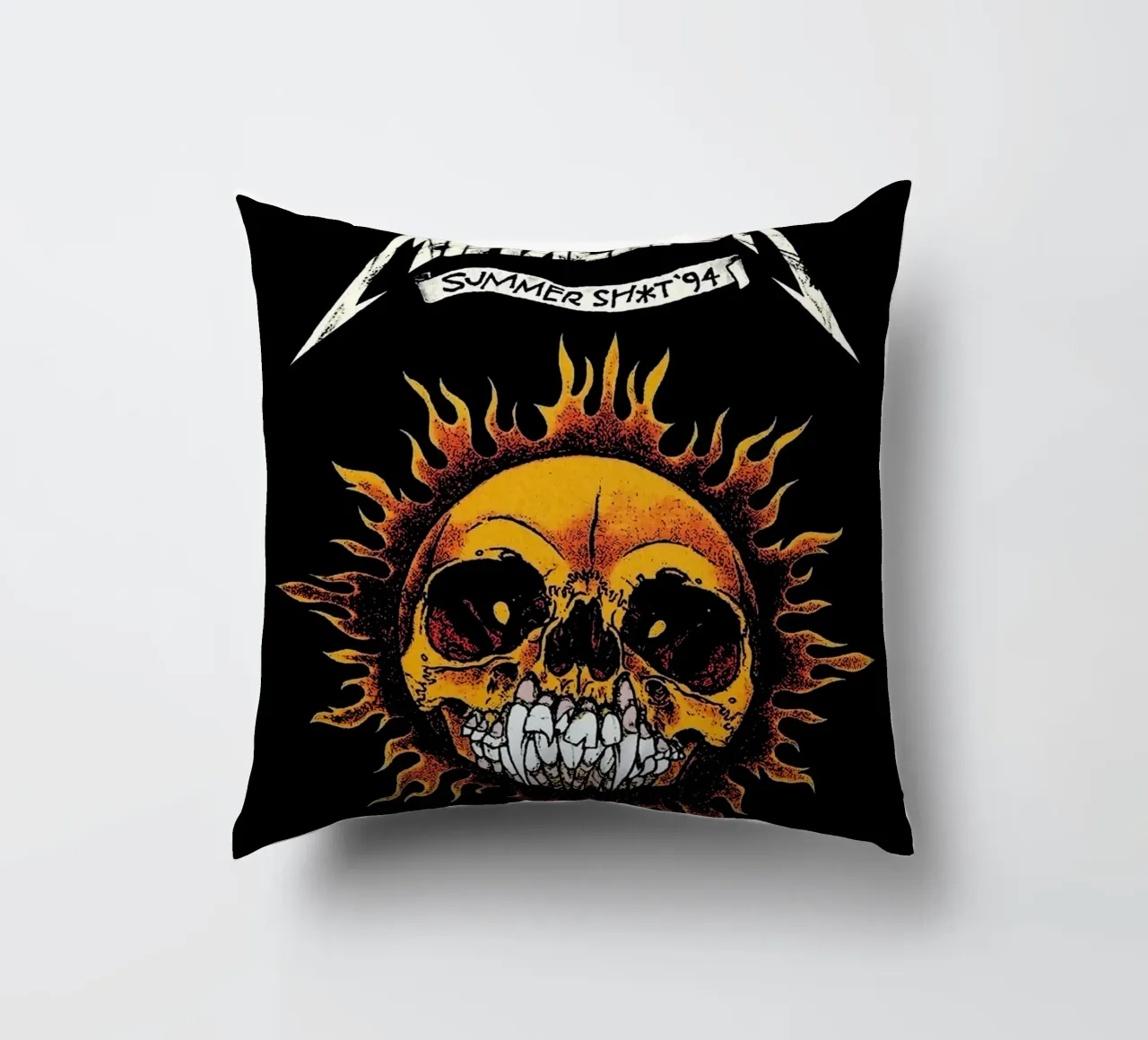 Metallischer Kopf Sonnenschein Kunst Kissen von music soul