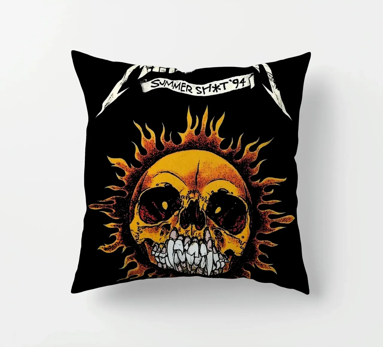 Metallischer Kopf Sonnenschein Kunst Kissen von music soul