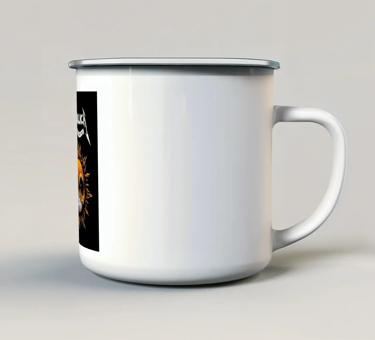 Arte del sole Metallichead tazza in smalto da music soul