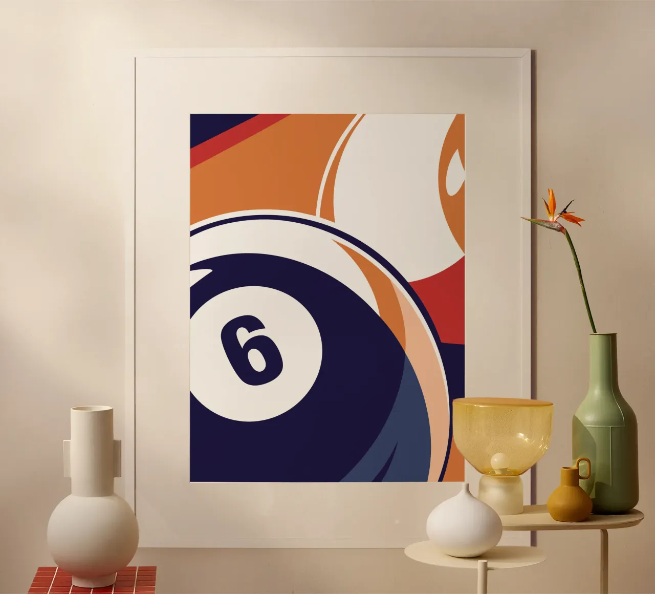 Dettagli sulle palle da biliardo poster con telaio in legno da STORE PRESENCE