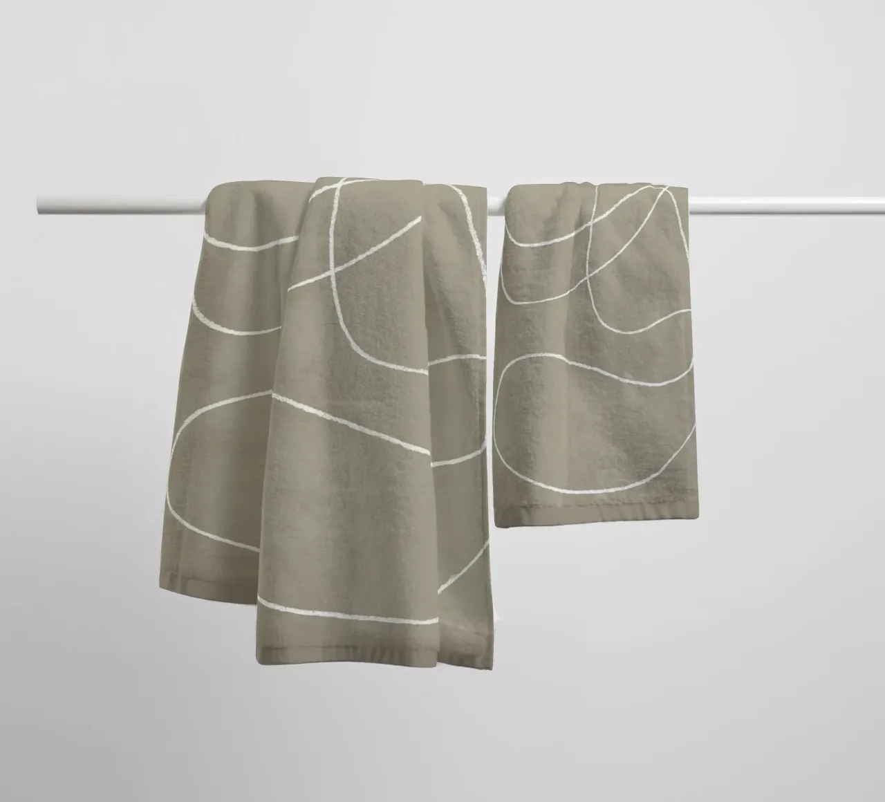 Pencil scribbles 3 towel by NouveauPrints