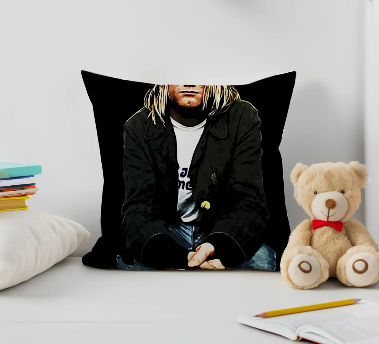 Nirvana Kurt Cobain 4 Art cuscino da music soul