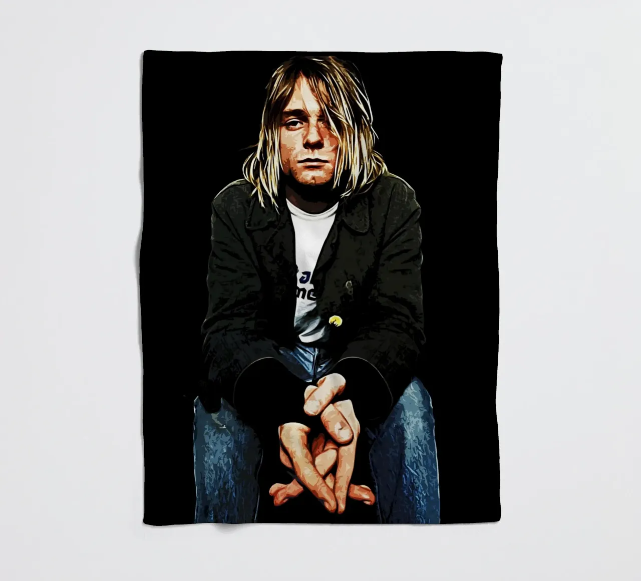 Nirvana Kurt Cobain 4 Art coperta in pile da music soul