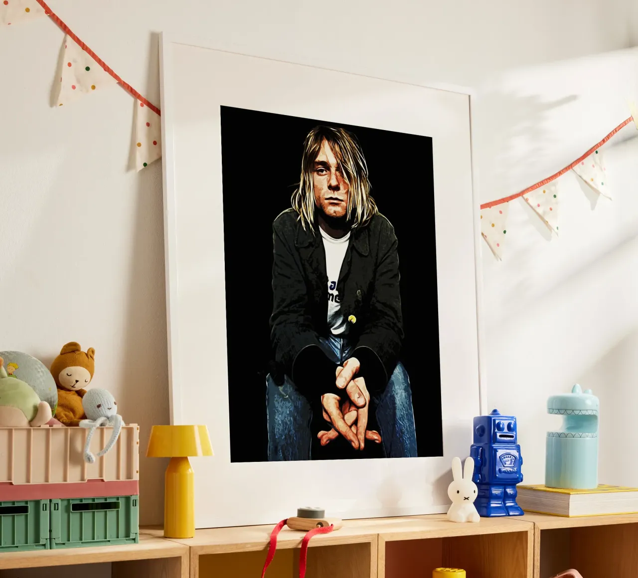 Nirvana Kurt Cobain 4 Art carta hahnemühle da music soul