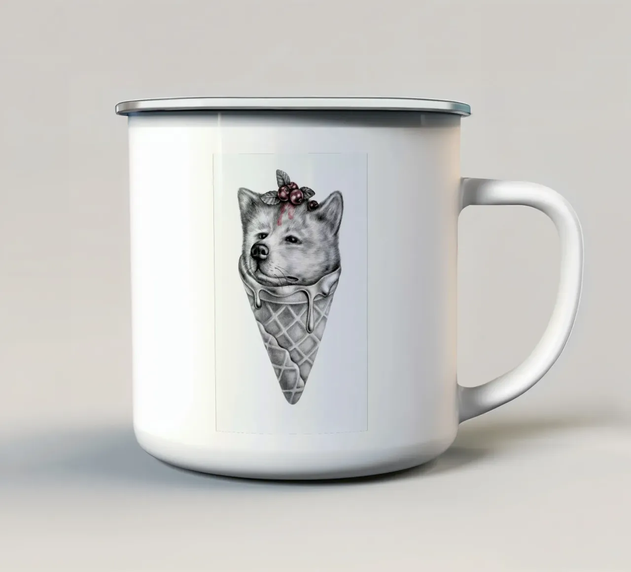 Ice cream tazza in smalto da Maria Vdovichenko