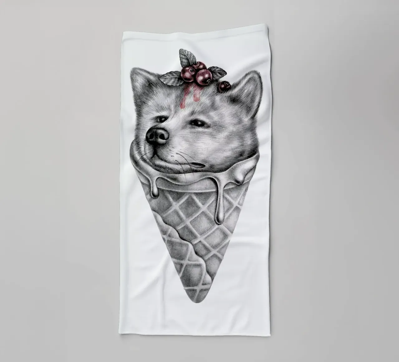 Ice cream towel by Maria Vdovichenko