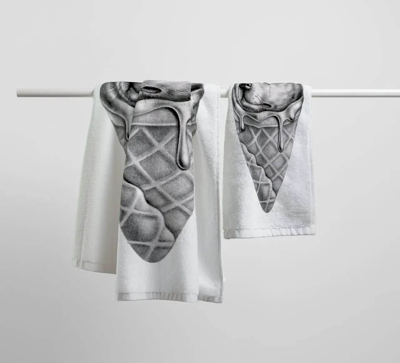 Ice cream towel by Maria Vdovichenko