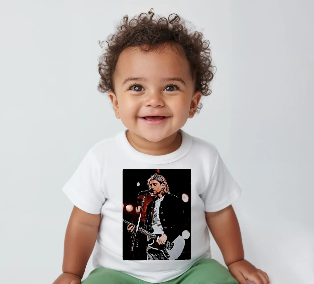 Nirvana kurt cobain 1 Art baby t-shirt by music soul